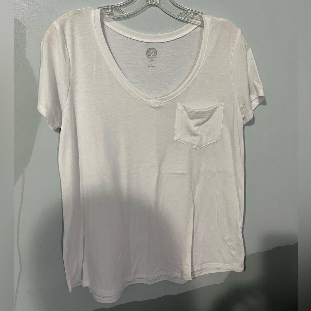 SO White Pocket Tee